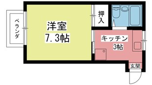 コスモハイツ大心院の物件間取画像